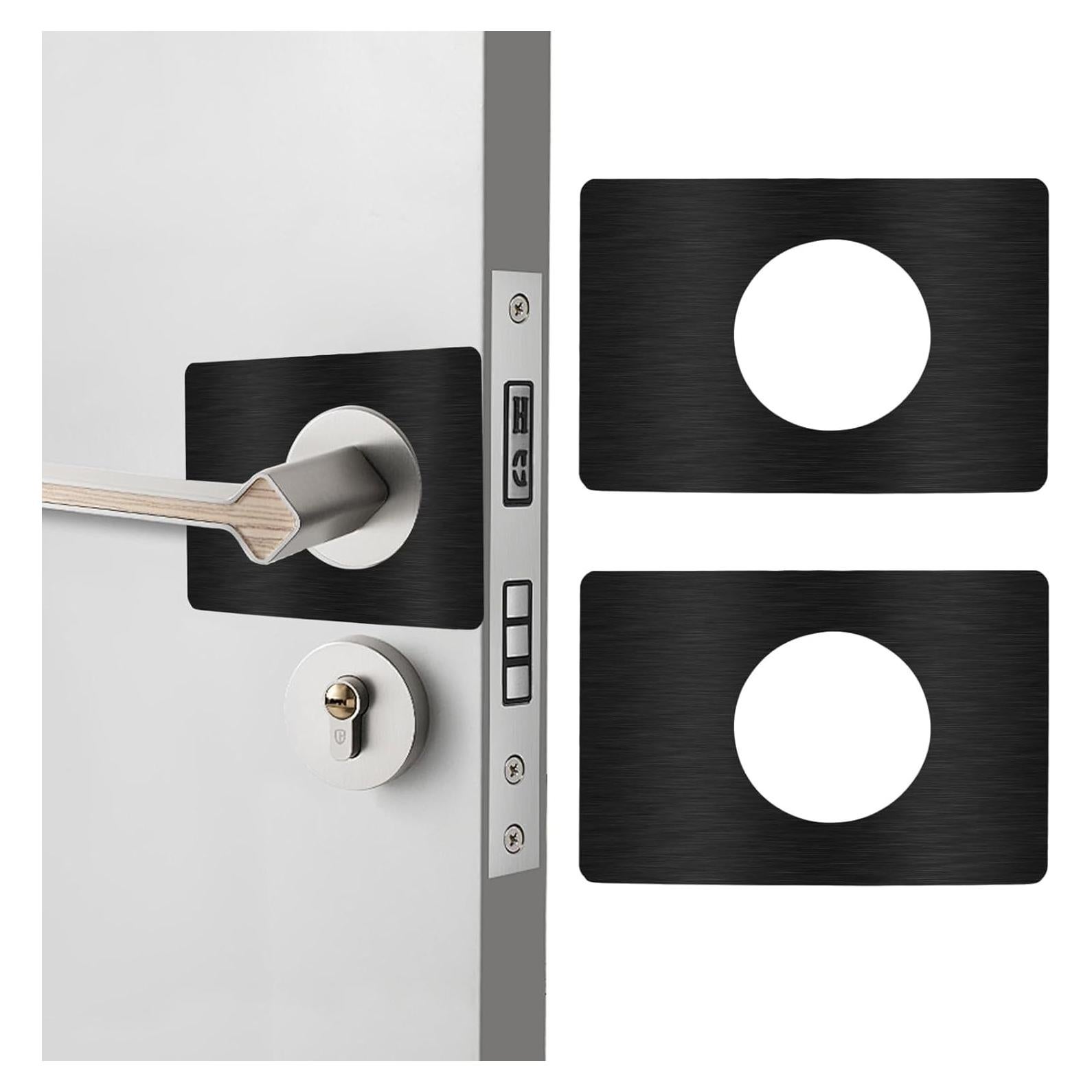 Placa de Refuerzo para Puerta HARSKIYER - Acero Inoxidable Negro