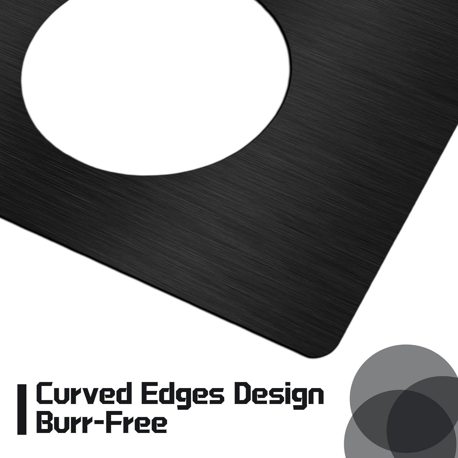 Placa de Refuerzo para Puerta HARSKIYER - Acero Inoxidable Negro