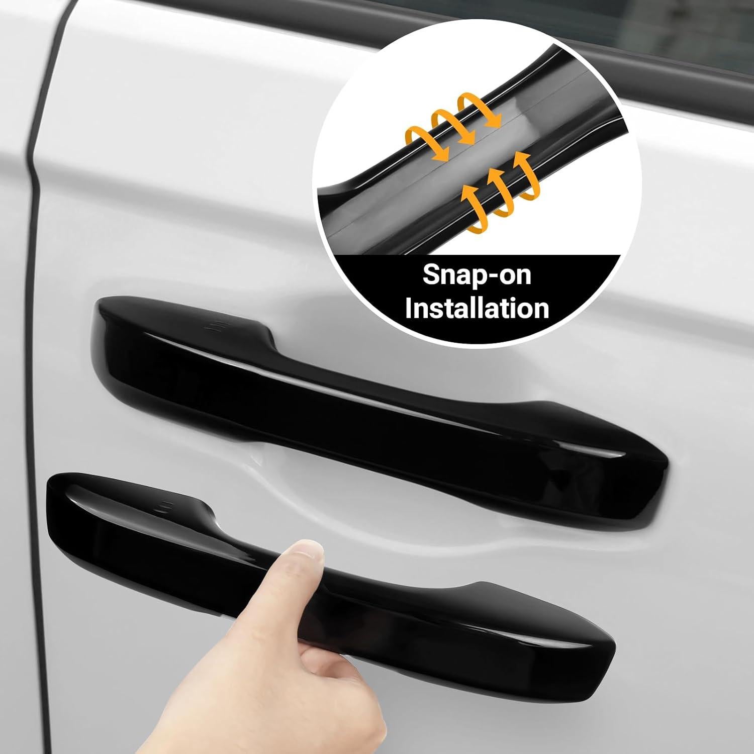 Cubierta Protectora Manija Puerta Auto Bercicci ABS Negro Brillante