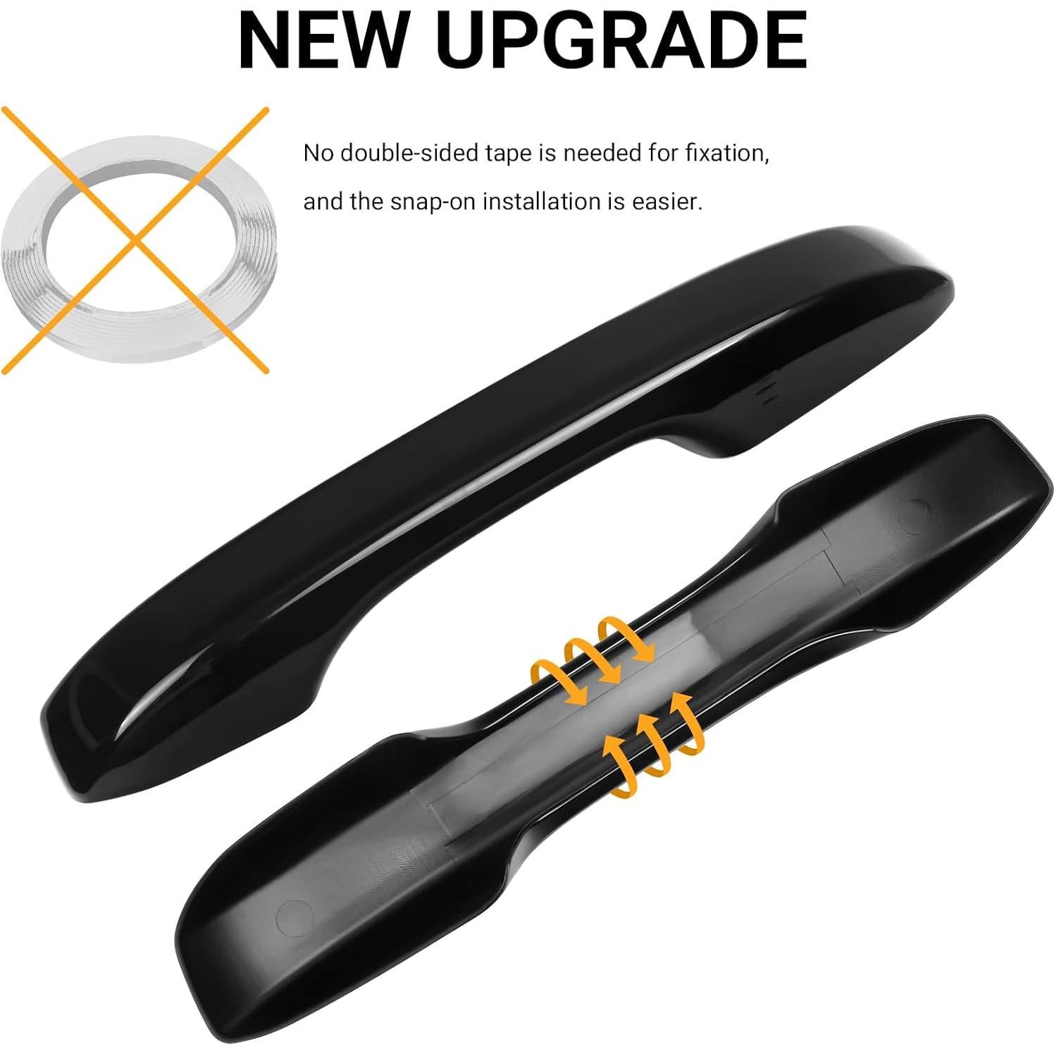 Cubierta Protectora Manija Puerta Auto Bercicci ABS Negro Brillante