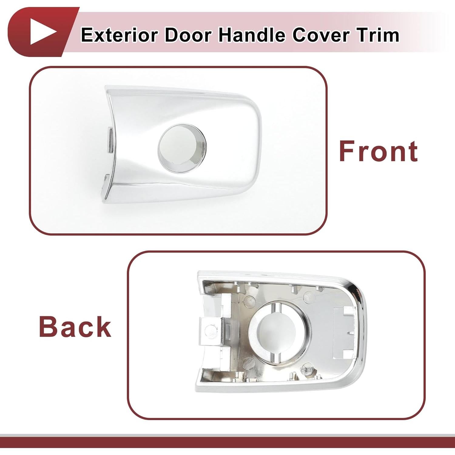 Cubierta de Manija de Puerta Izquierda Nissan Sentra/LEAF 2013-2025 ABS Plateada