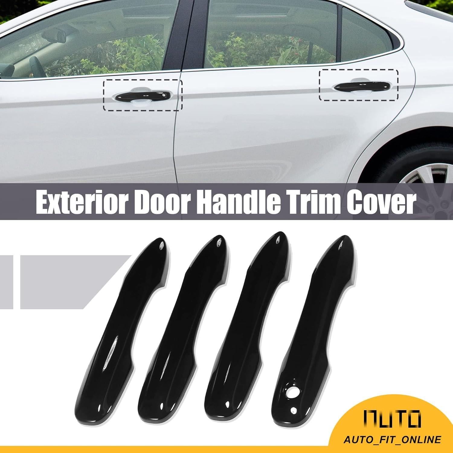 Cubierta de Manija de Puerta Exterior ABS Negro Brillante Toyota