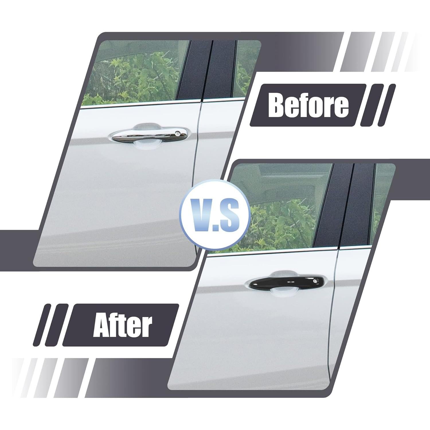 Cubierta de Manija de Puerta Exterior ABS Negro Brillante Toyota