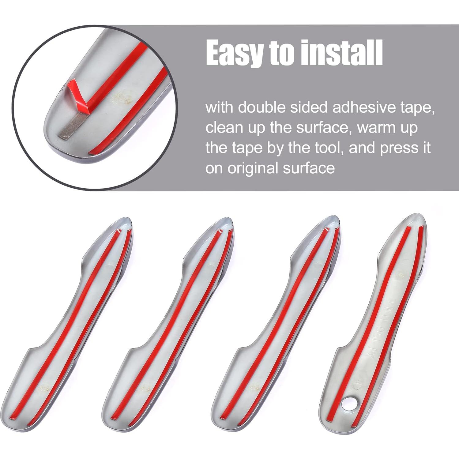 Cubierta de Manija de Puerta Exterior ABS Negro Brillante Toyota