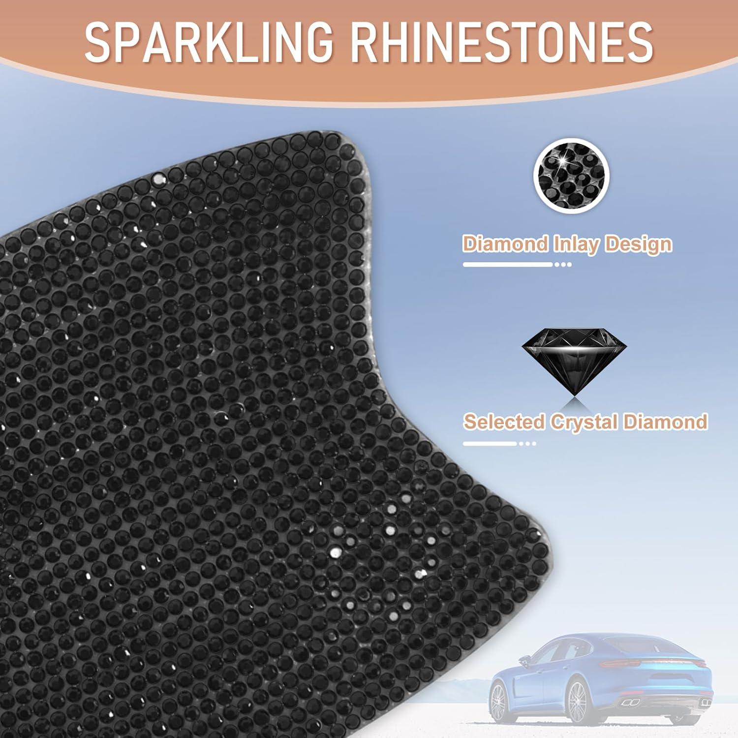 10 PCS Protector de Manija de Puerta Zmoso Brillante Negro