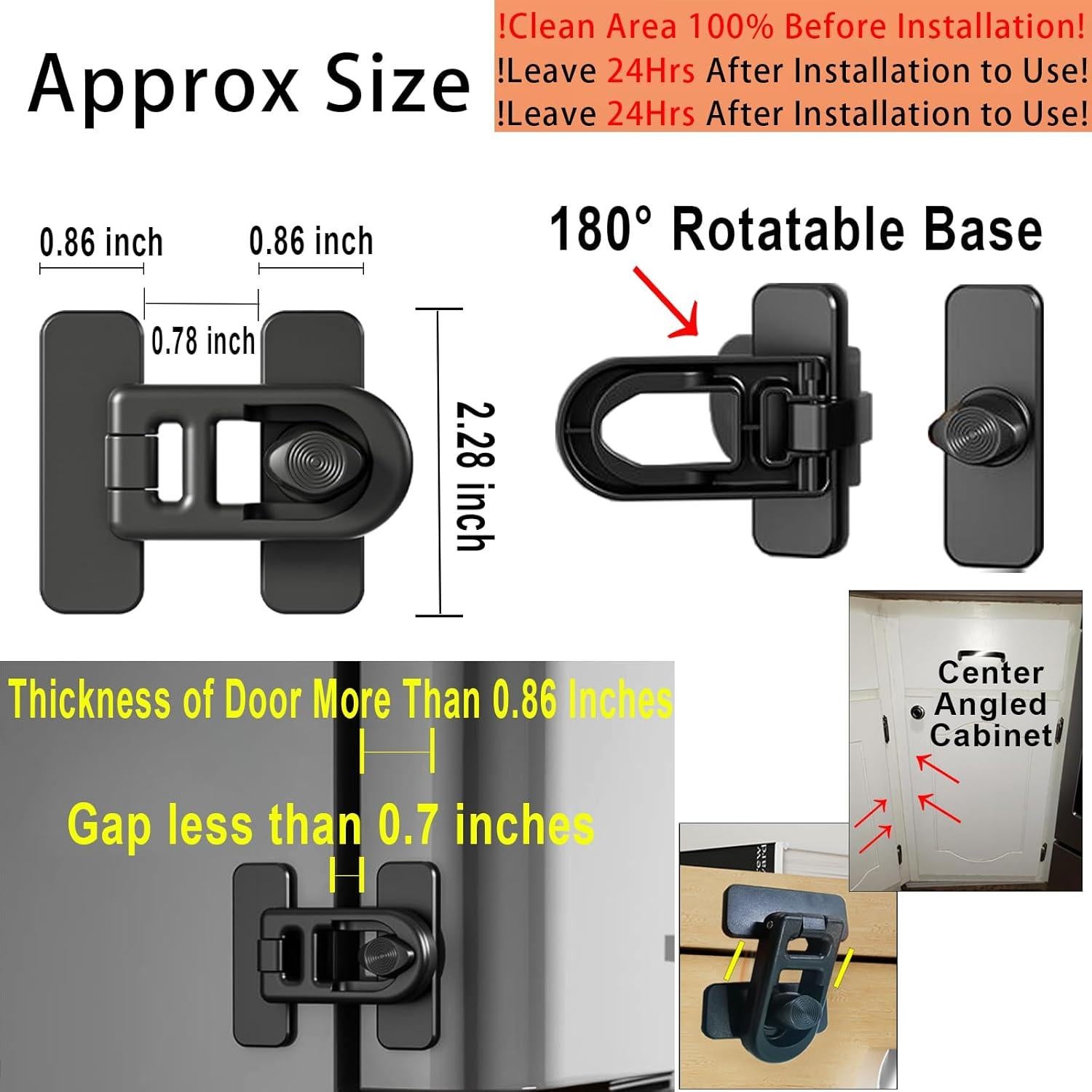 Cerradura de Seguridad para Refrigerador SHENZHEN 2-Pack