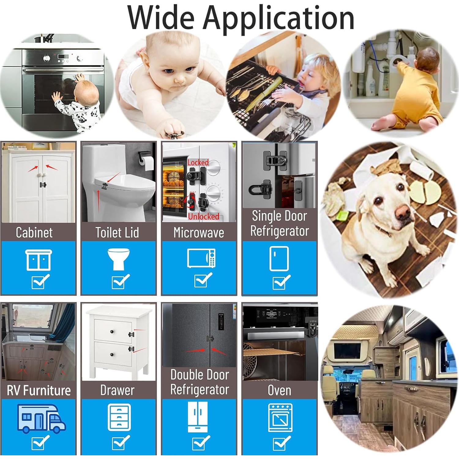 Cerradura de Seguridad para Refrigerador SHENZHEN 2-Pack