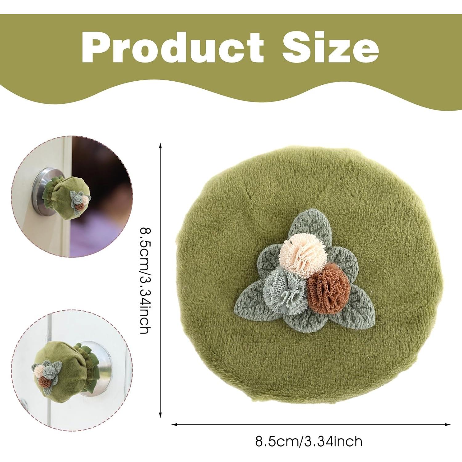 Fundas de Pomos de Puerta BOHUIZ 2 Pcs Verde Franela Acolchada