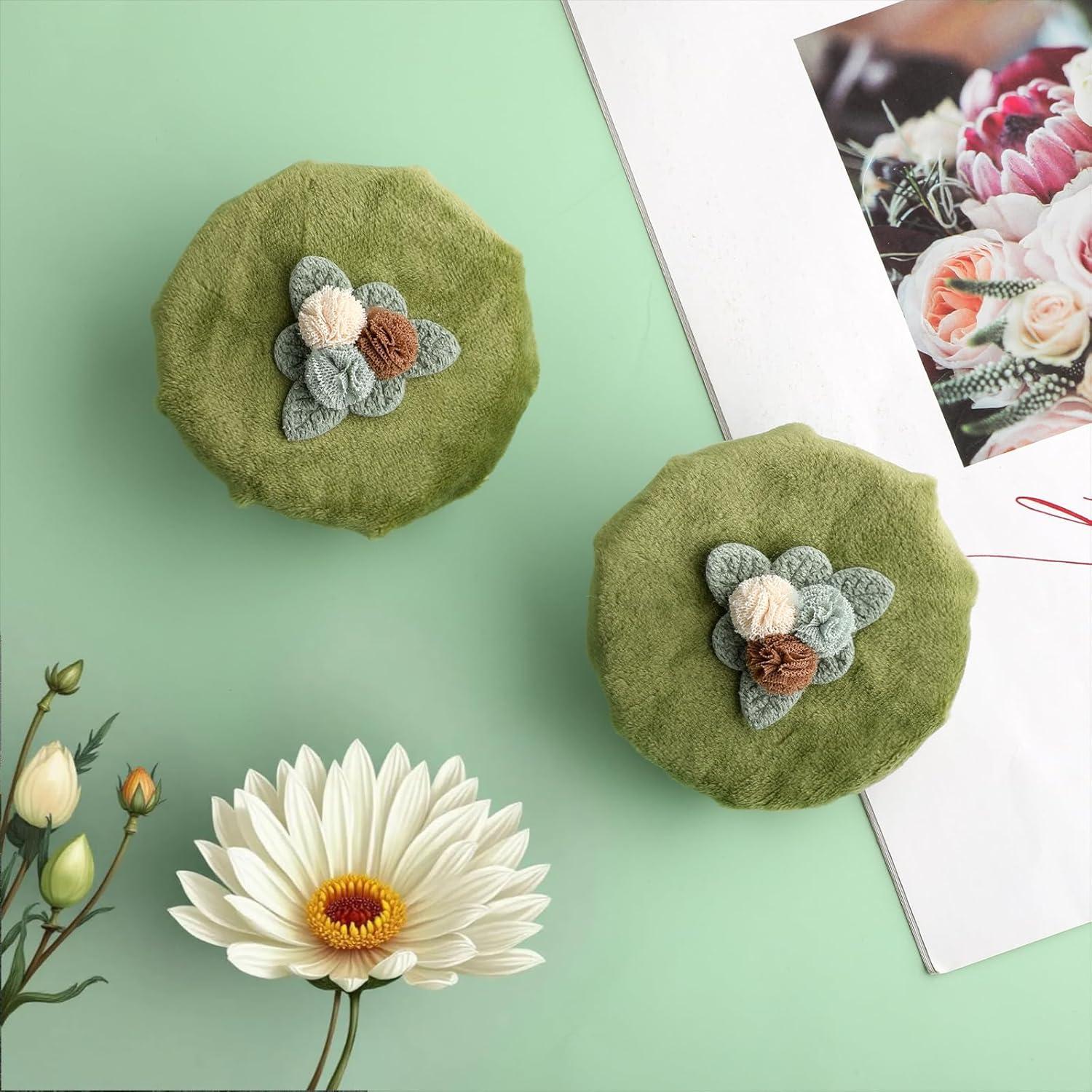 Fundas de Pomos de Puerta BOHUIZ 2 Pcs Verde Franela Acolchada