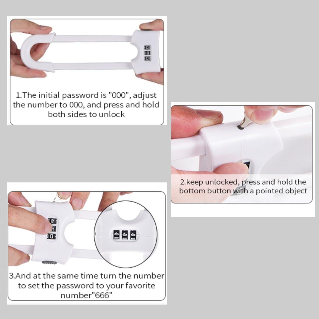 Cerraduras de Seguridad a Prueba de Niños Premium - 6 Juegos Ajustables