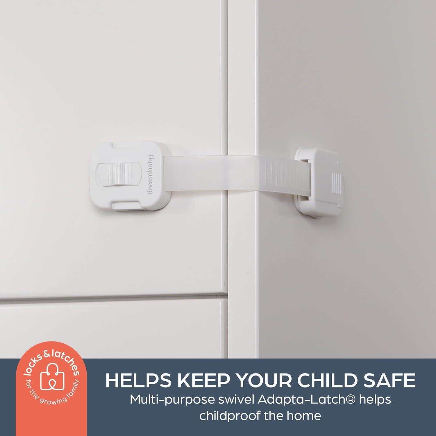 Cerraduras de Gabinete Dreambaby Adapta-Latch 5 Correás Ajustables