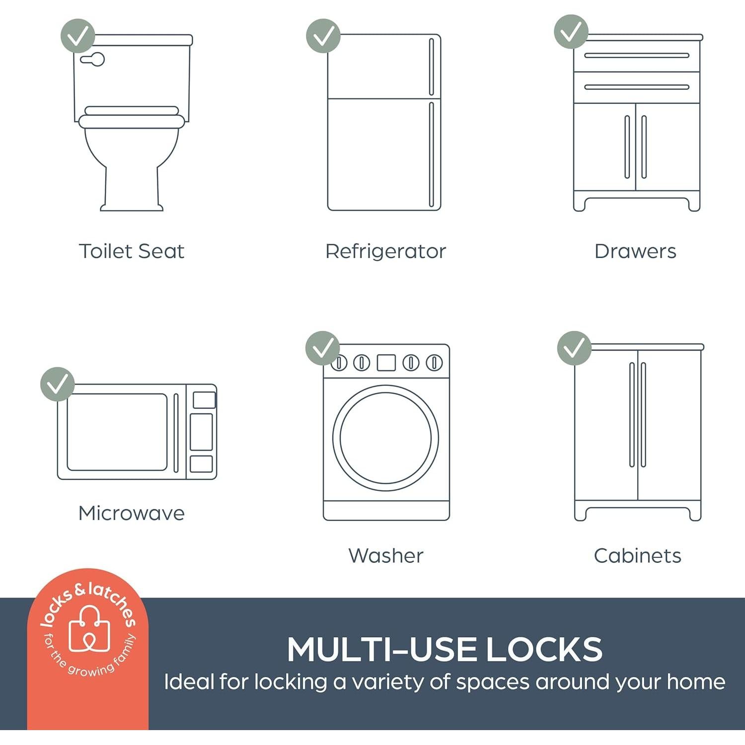 Cerraduras de Gabinete Dreambaby Adapta-Latch 5 Correás Ajustables