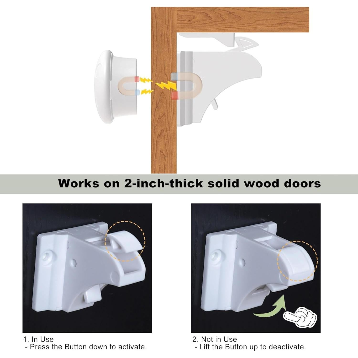 Cerraduras Magnéticas para Gabinetes Tseidigs 20+6 Piezas