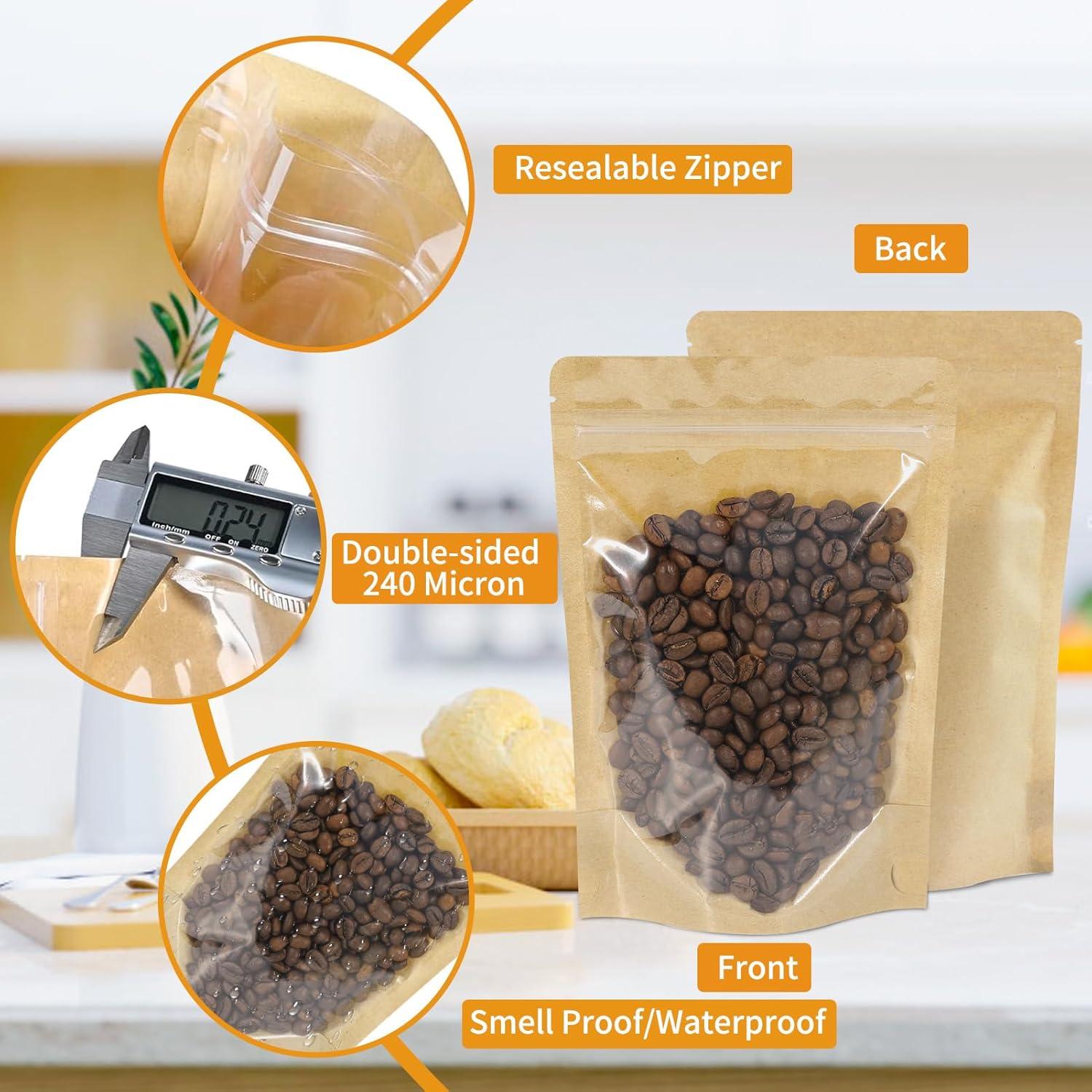 100 Bolsas Reutilizables de Kraft Mstar Packing 10x15 cm