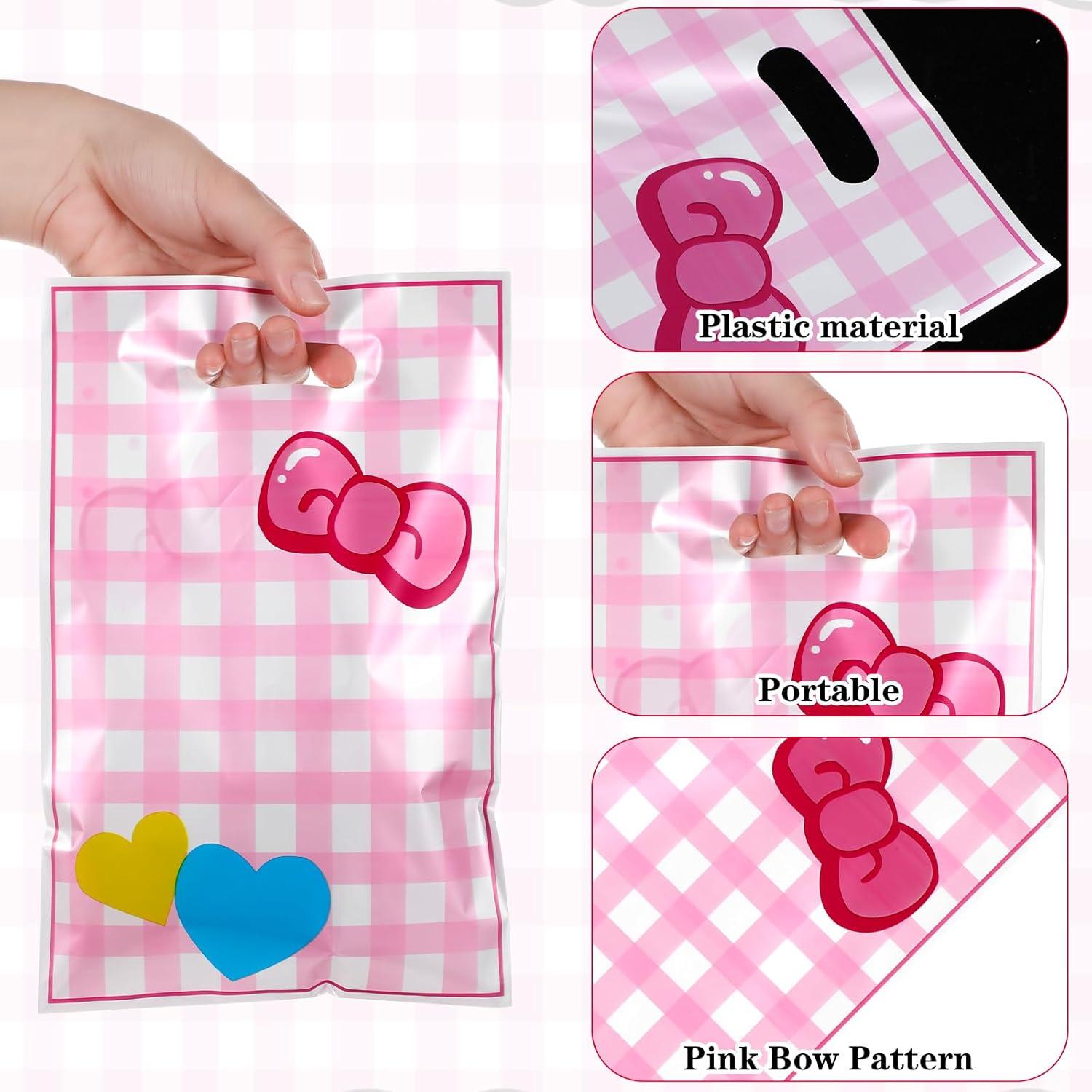 Bolsas de Fiesta de Gato Rosa YBEATY 100 Piezas Reutilizables