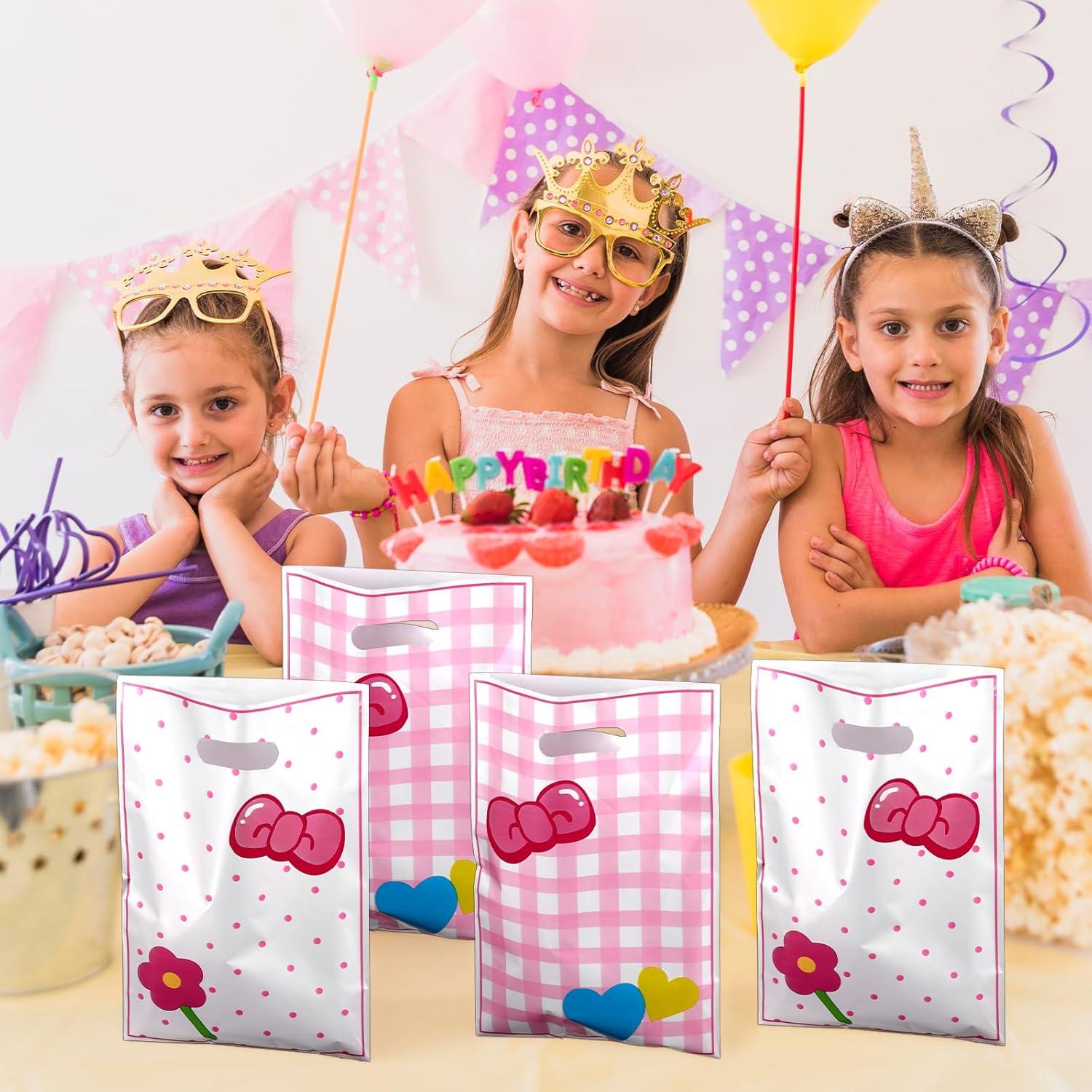 Bolsas de Fiesta de Gato Rosa YBEATY 100 Piezas Reutilizables