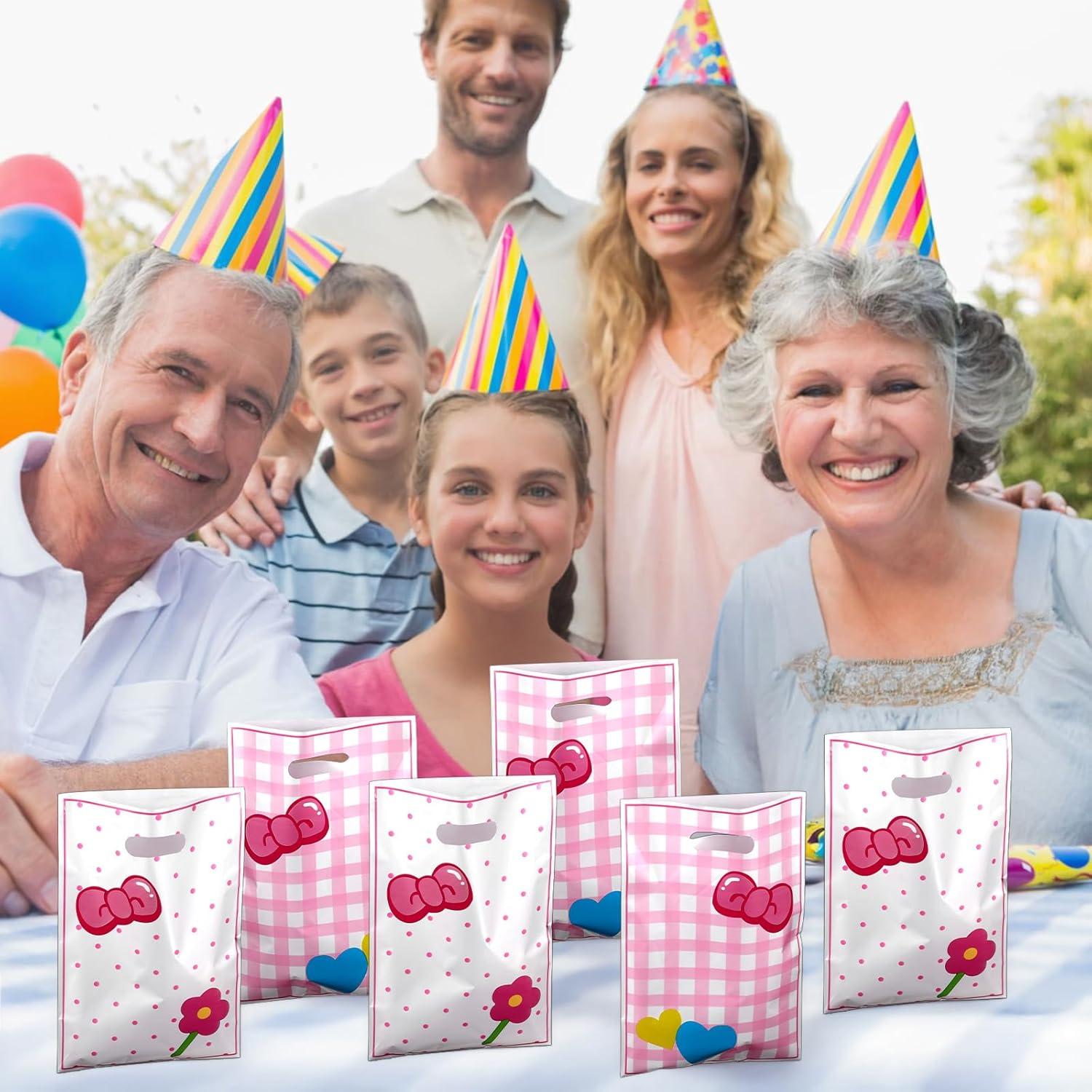 Bolsas de Fiesta de Gato Rosa YBEATY 100 Piezas Reutilizables