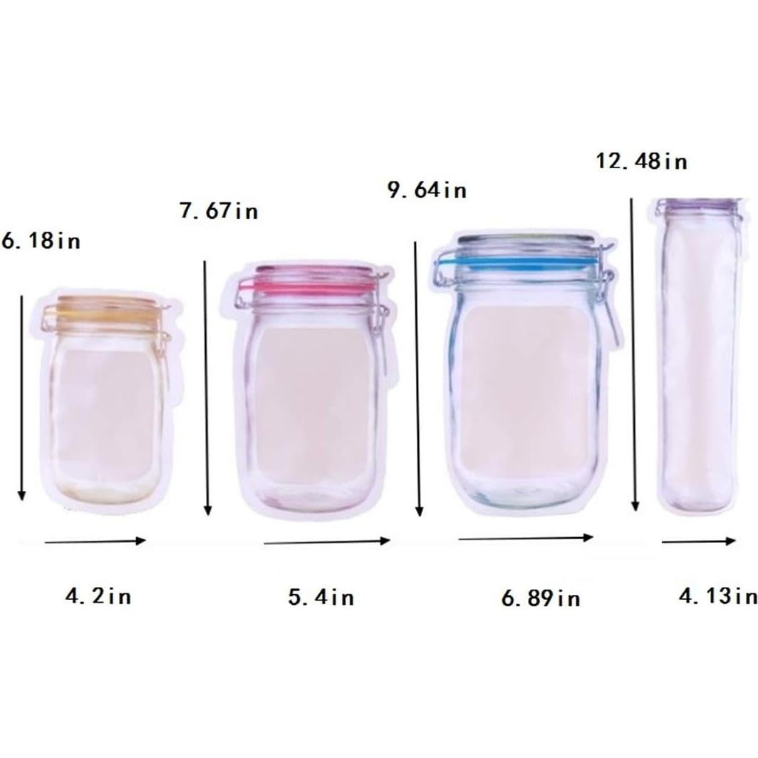 10 Bolsas de Almacenamiento Reutilizables NATX 19.5x13.7cm