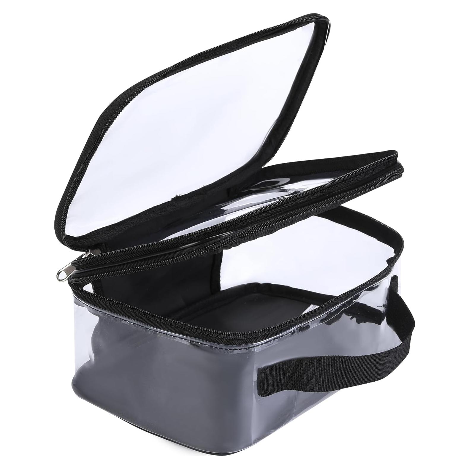 Bolsa de Viaje Transparente Grande JH001718 - PVC Negro TSA