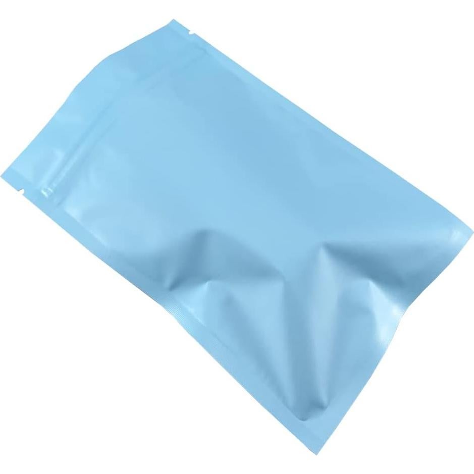 Bolsa Plana Reutilizable FERENLI 100 Pcs 7x10cm Aluminio Azul