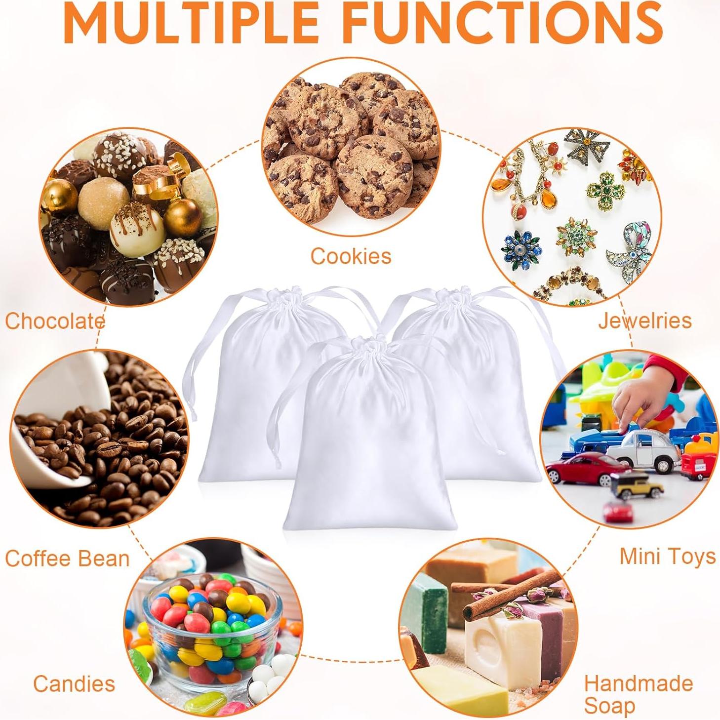 24 Bolsas de Cuerda de Sublimación Cosblank 13x18 cm Blancas