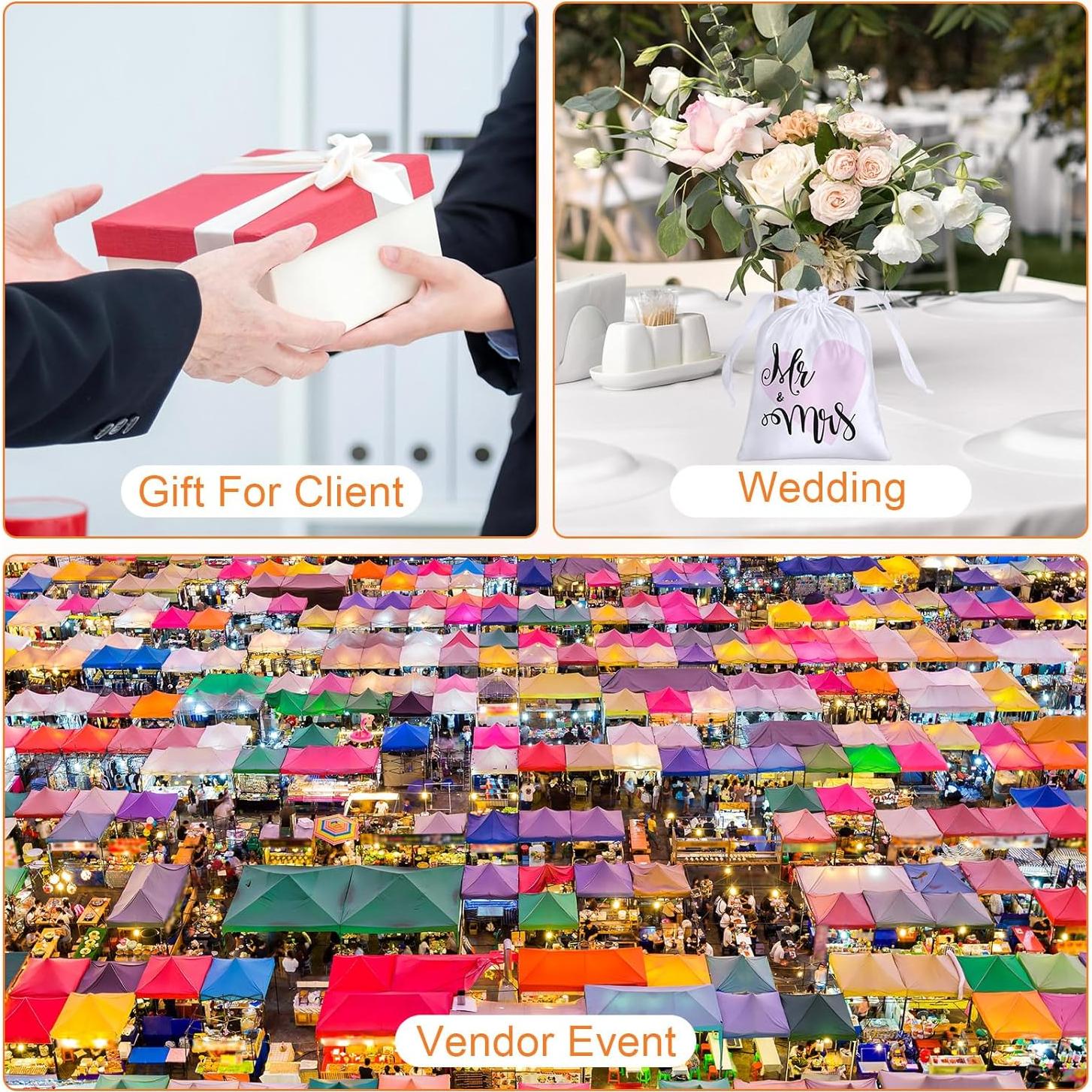 24 Bolsas de Cuerda de Sublimación Cosblank 13x18 cm Blancas