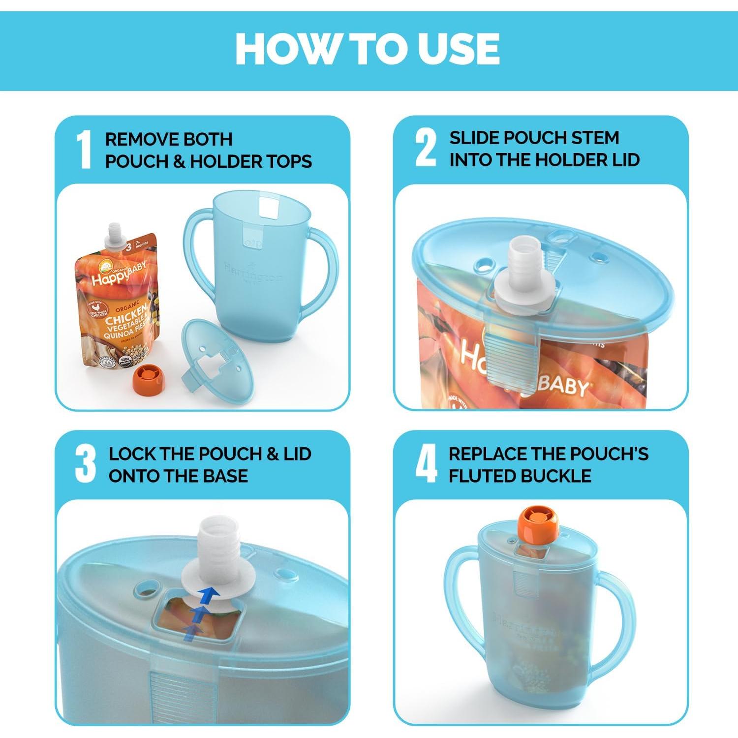 Soporte de Bolsa para Bebés Harrington 2 Pack - Antiderrame y Ligero