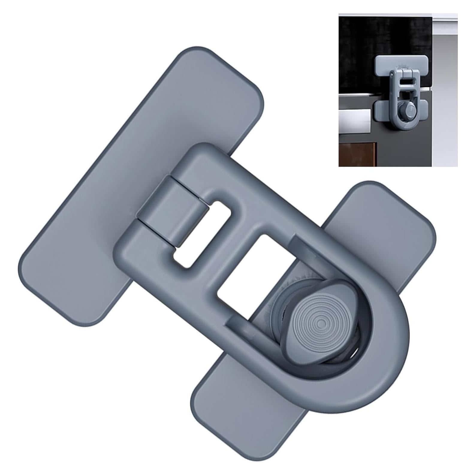 Cerradura de Refrigerador a Prueba de Bebés Gris - Seguridad para Muebles