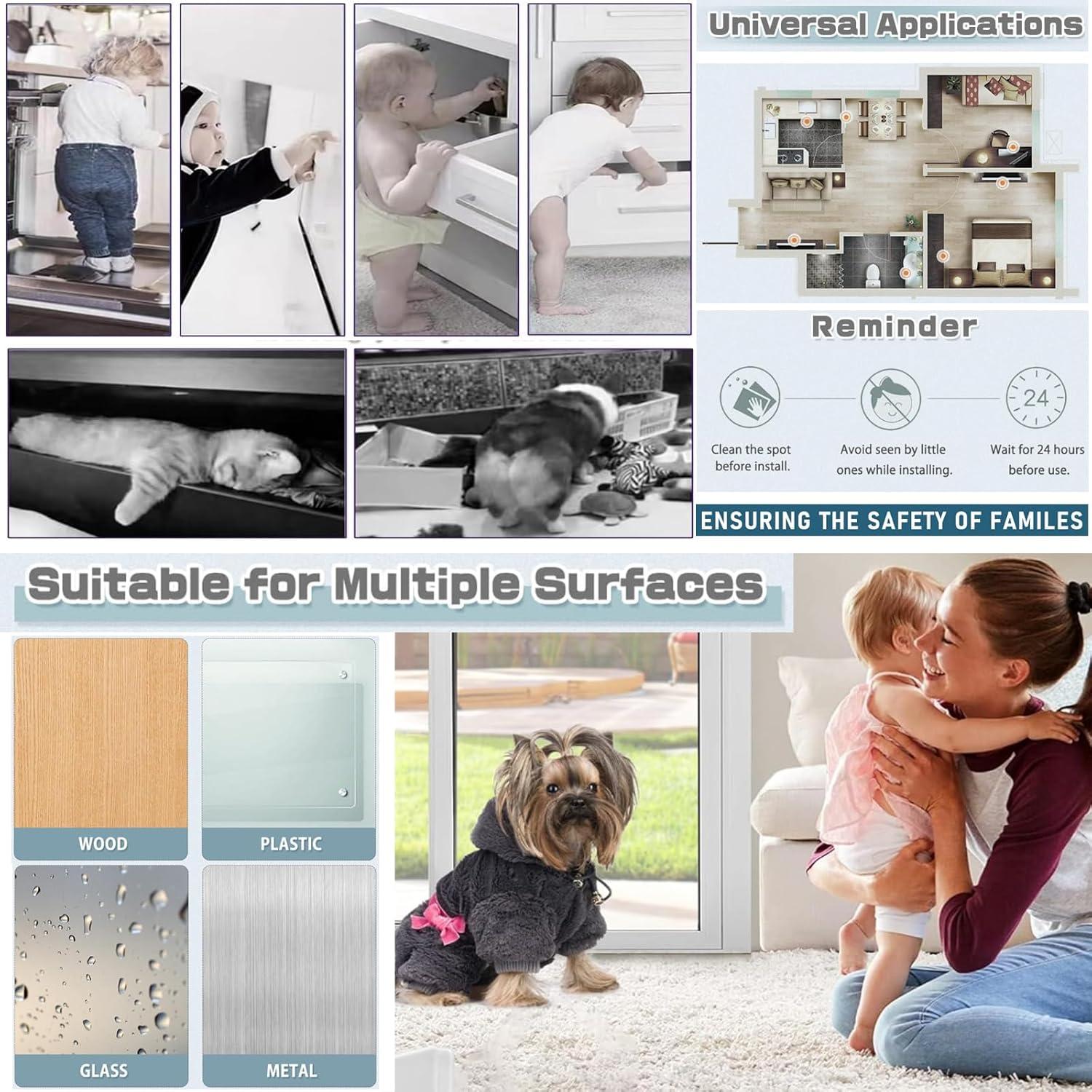 Cerradura de Refrigerador a Prueba de Bebés Gris - Seguridad para Muebles