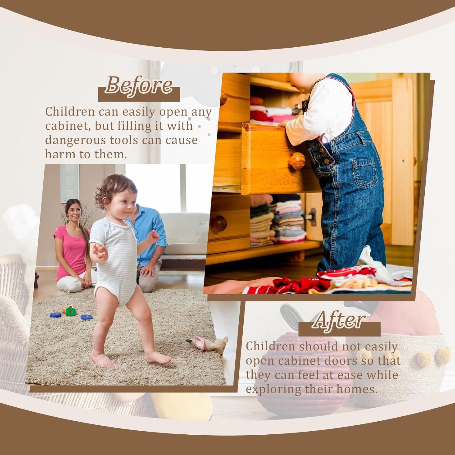 Cerraduras Magnéticas para Gabinetes CUXFLS 24 Piezas Seguridad Bebés