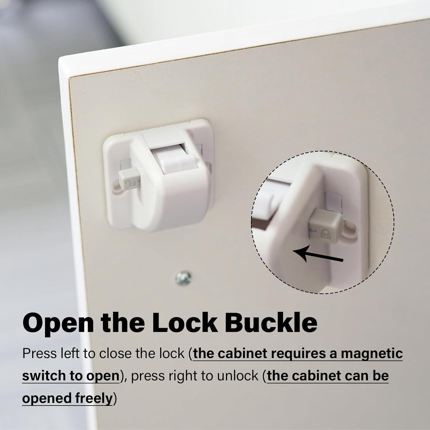 Cerraduras Magnéticas Kimitimi para Gabinetes - Paquete de 24