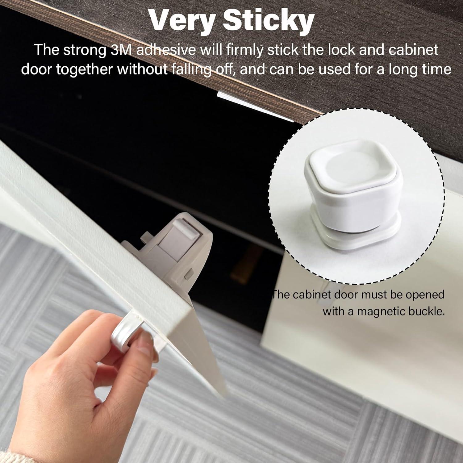 Cerraduras Magnéticas Kimitimi para Gabinetes - Paquete de 24