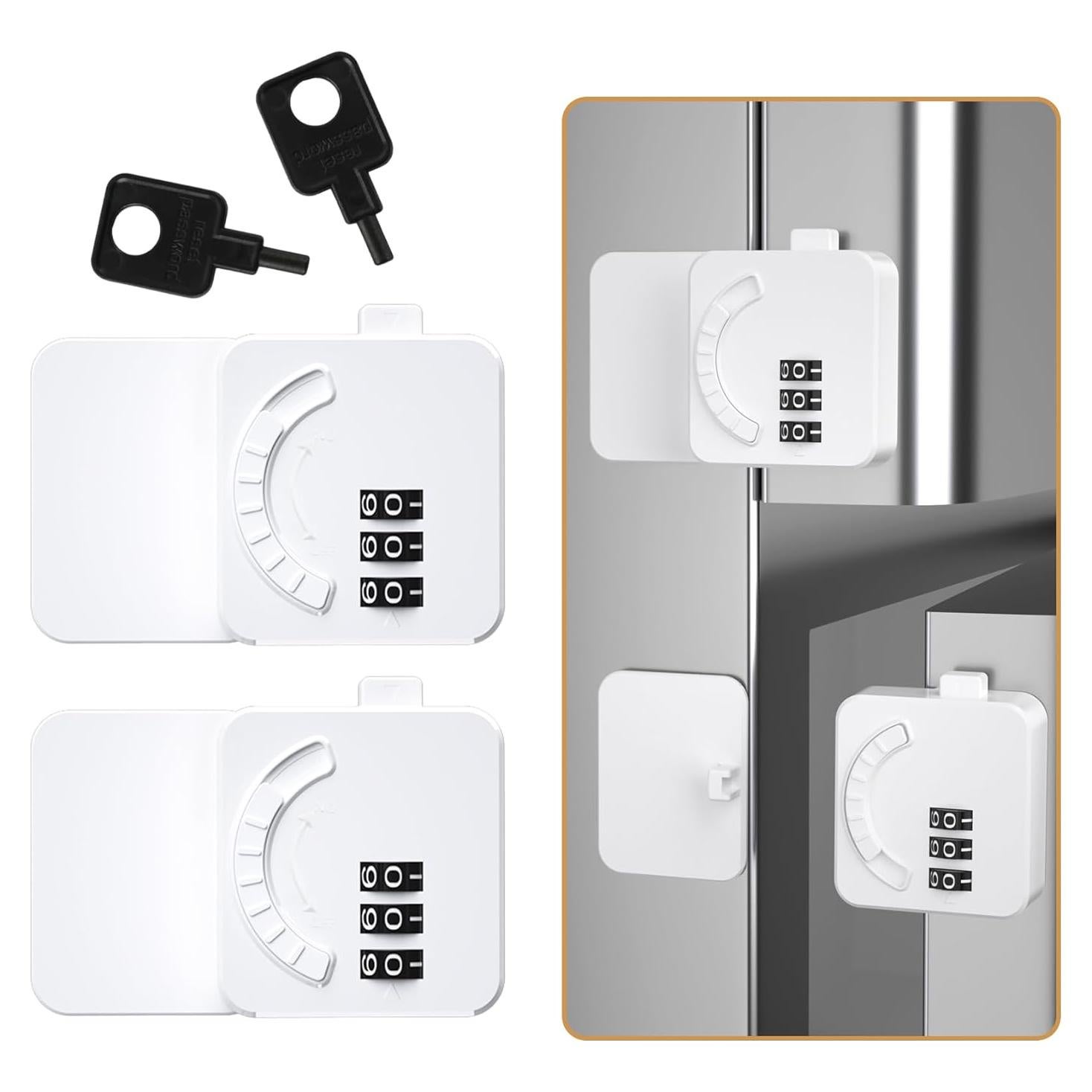 Cerraduras de Seguridad para Niños Maveek - 2 Pack Blanco