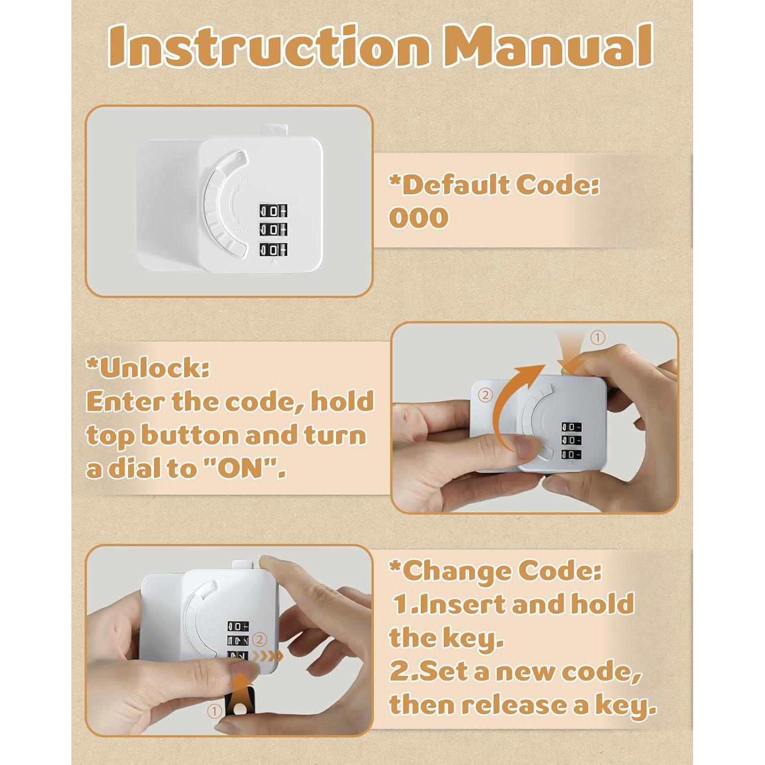 Cerraduras de Seguridad para Niños Maveek - 2 Pack Blanco