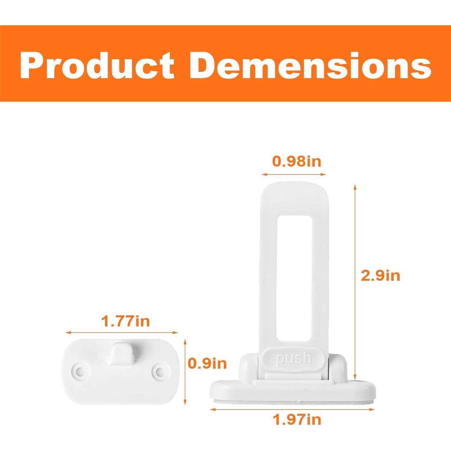 Candados de Seguridad para Gabinetes Yubiubiu - Paquete de 10