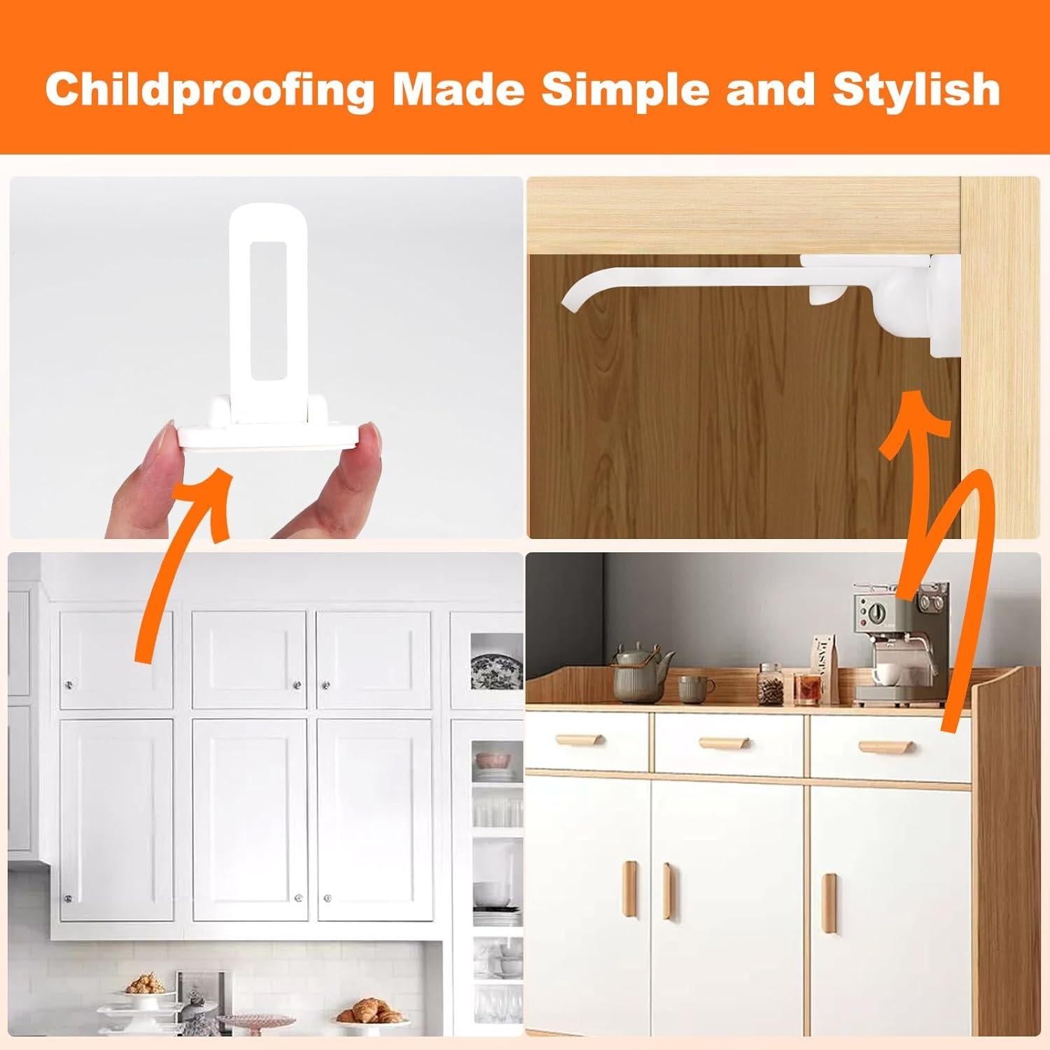 Candados de Seguridad para Gabinetes Yubiubiu - Paquete de 10