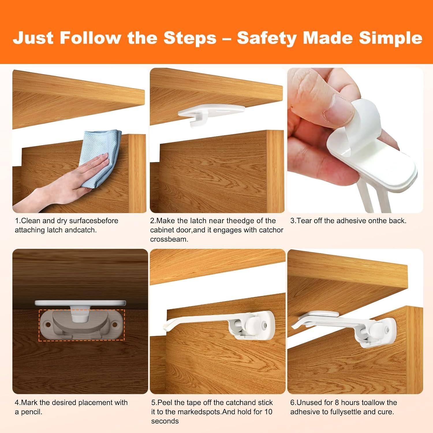 Candados de Seguridad para Gabinetes Yubiubiu - Paquete de 10