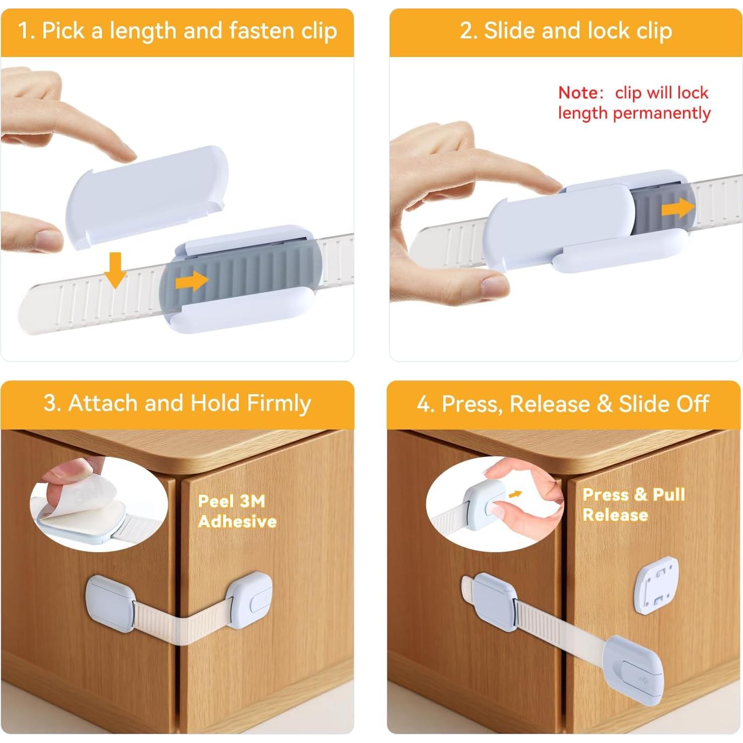 Candados de Seguridad para Niños SEREVIGPUL - Paquete de 10