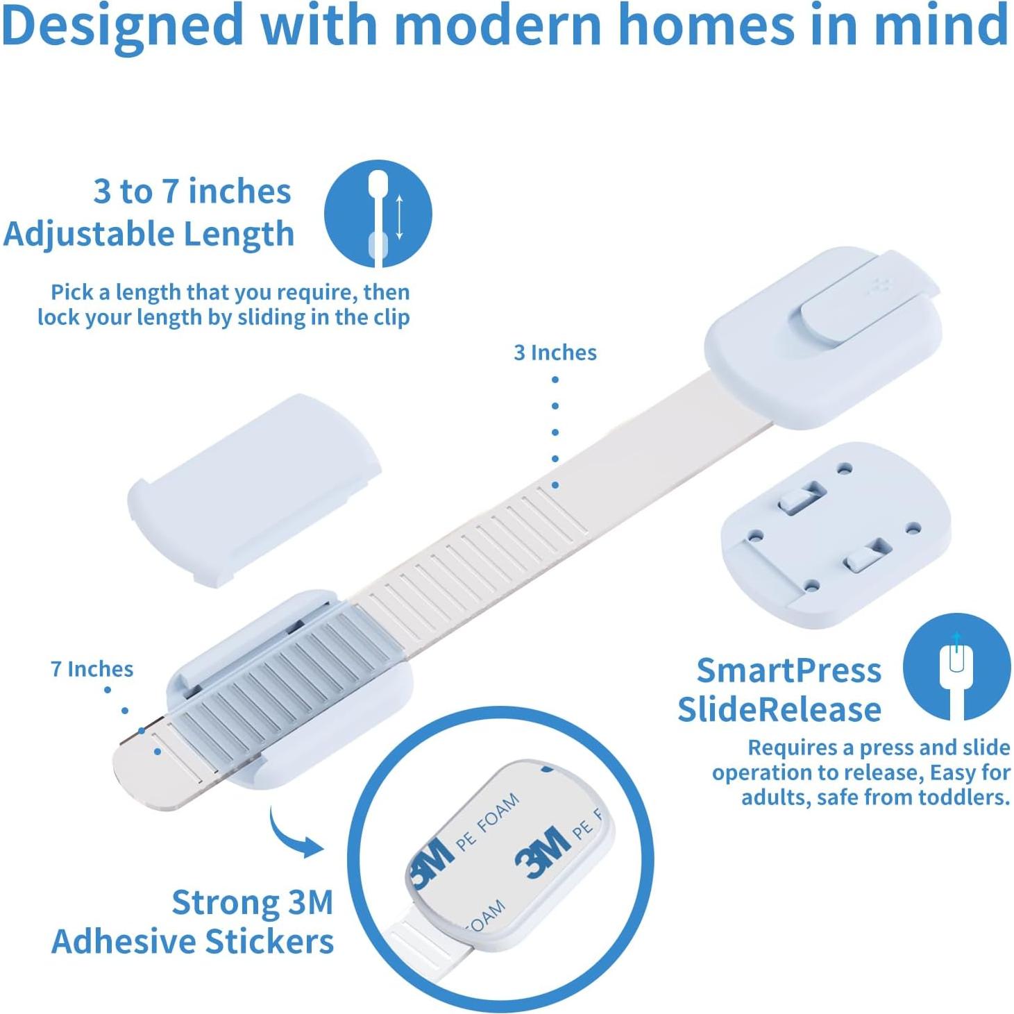 Candados de Seguridad para Niños SEREVIGPUL - Paquete de 10