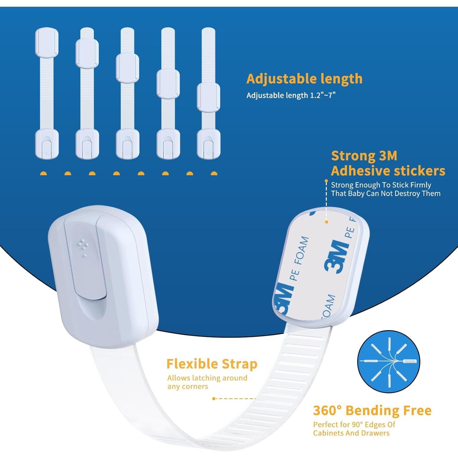 Candados de Seguridad para Niños SEREVIGPUL - Paquete de 10