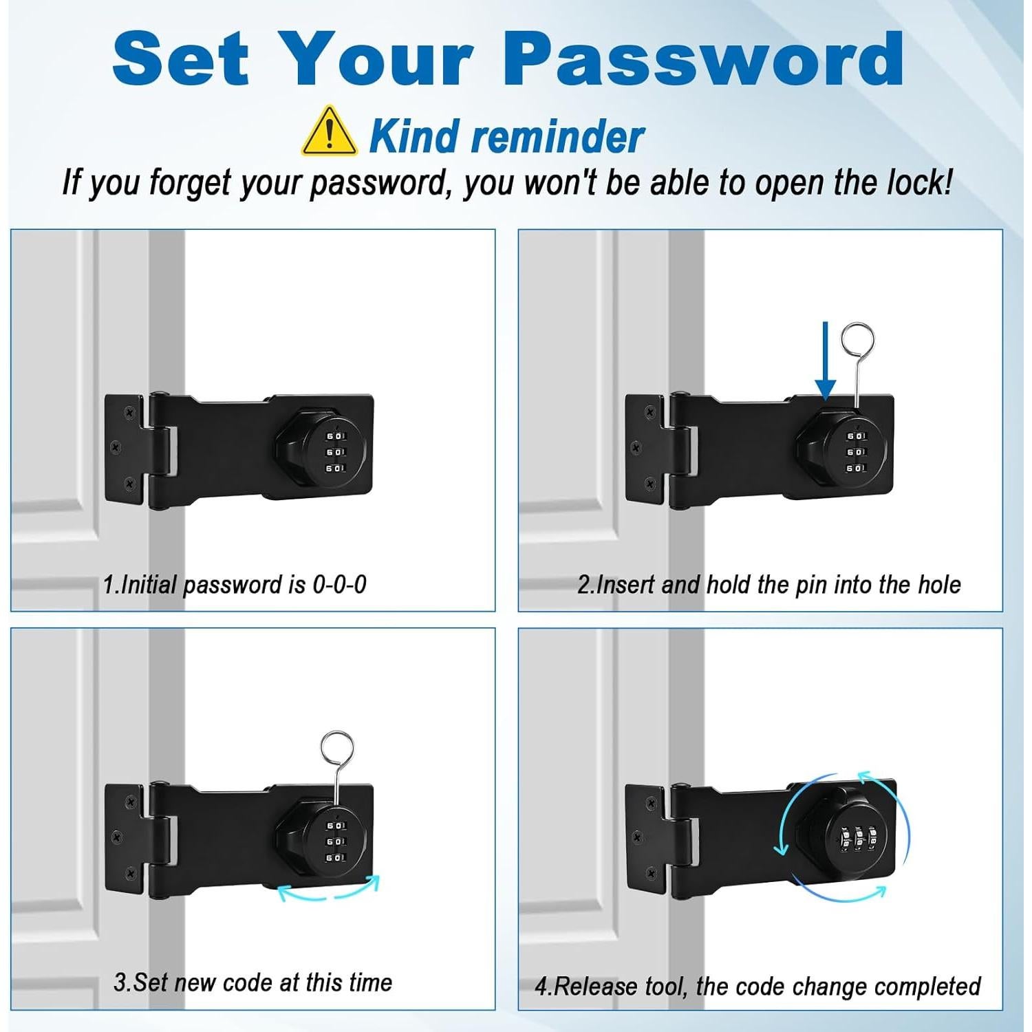 Cerraduras de Combinación Locilot para Gabinetes - 2 Pcs