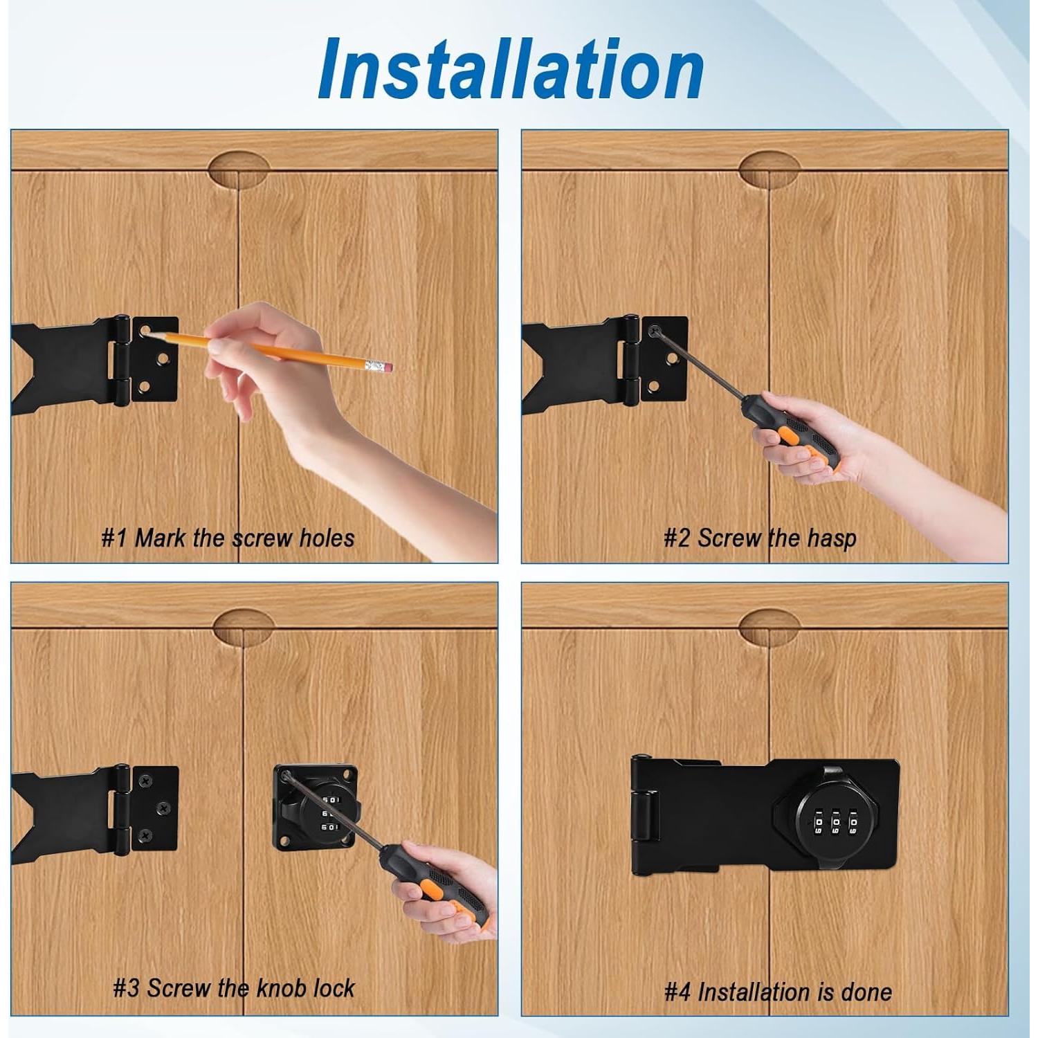 Cerraduras de Combinación Locilot para Gabinetes - 2 Pcs