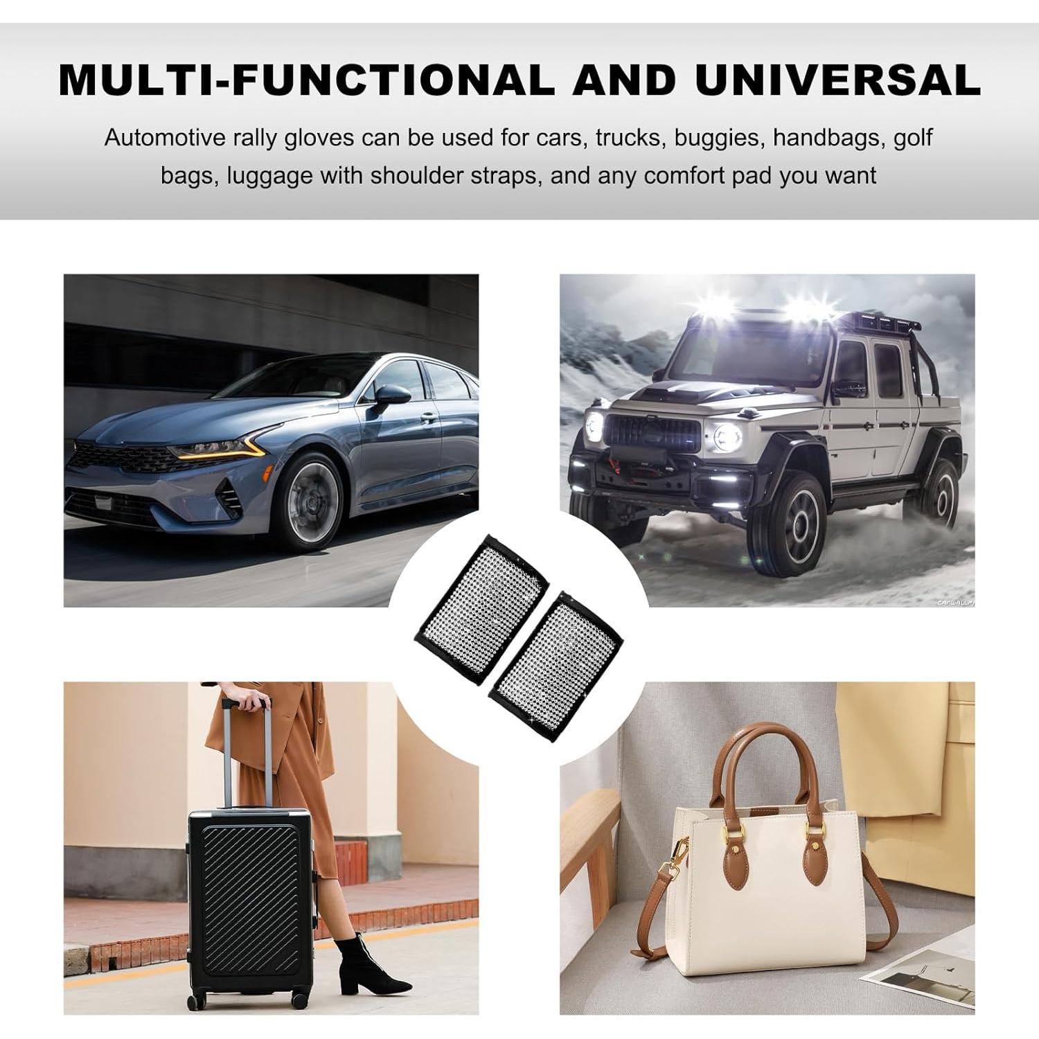 Cubierta de Manija de Puerta MUQIDA 2 PCS Rhinestone Blanco