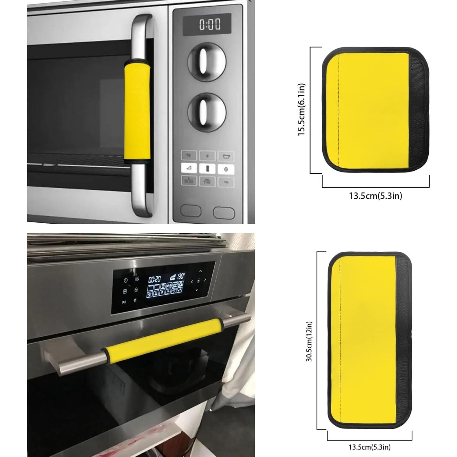 Cubiertas de Manijas de Puerta Amarillas Hinthetall 4PCS Antideslizante