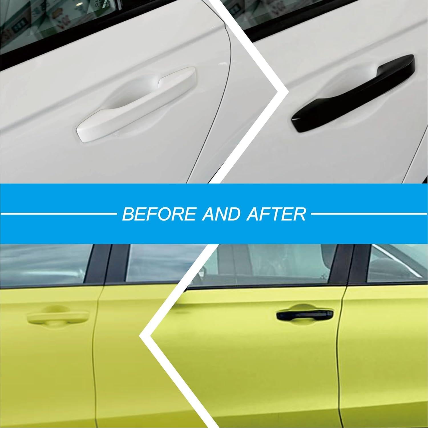 Cubierta de Protección para Mango de Puerta Vinzecle Negro Brillante