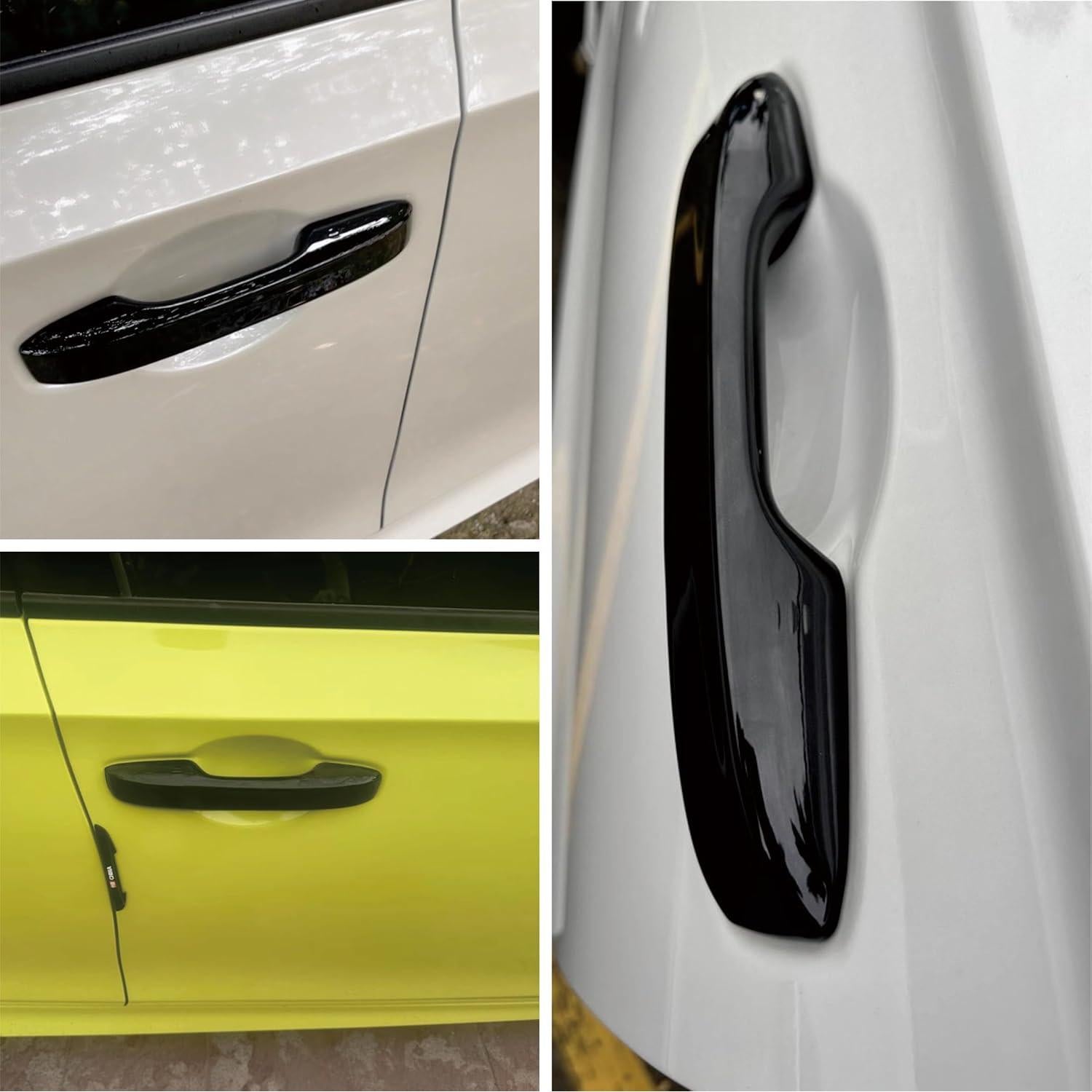 Cubierta de Protección para Mango de Puerta Vinzecle Negro Brillante