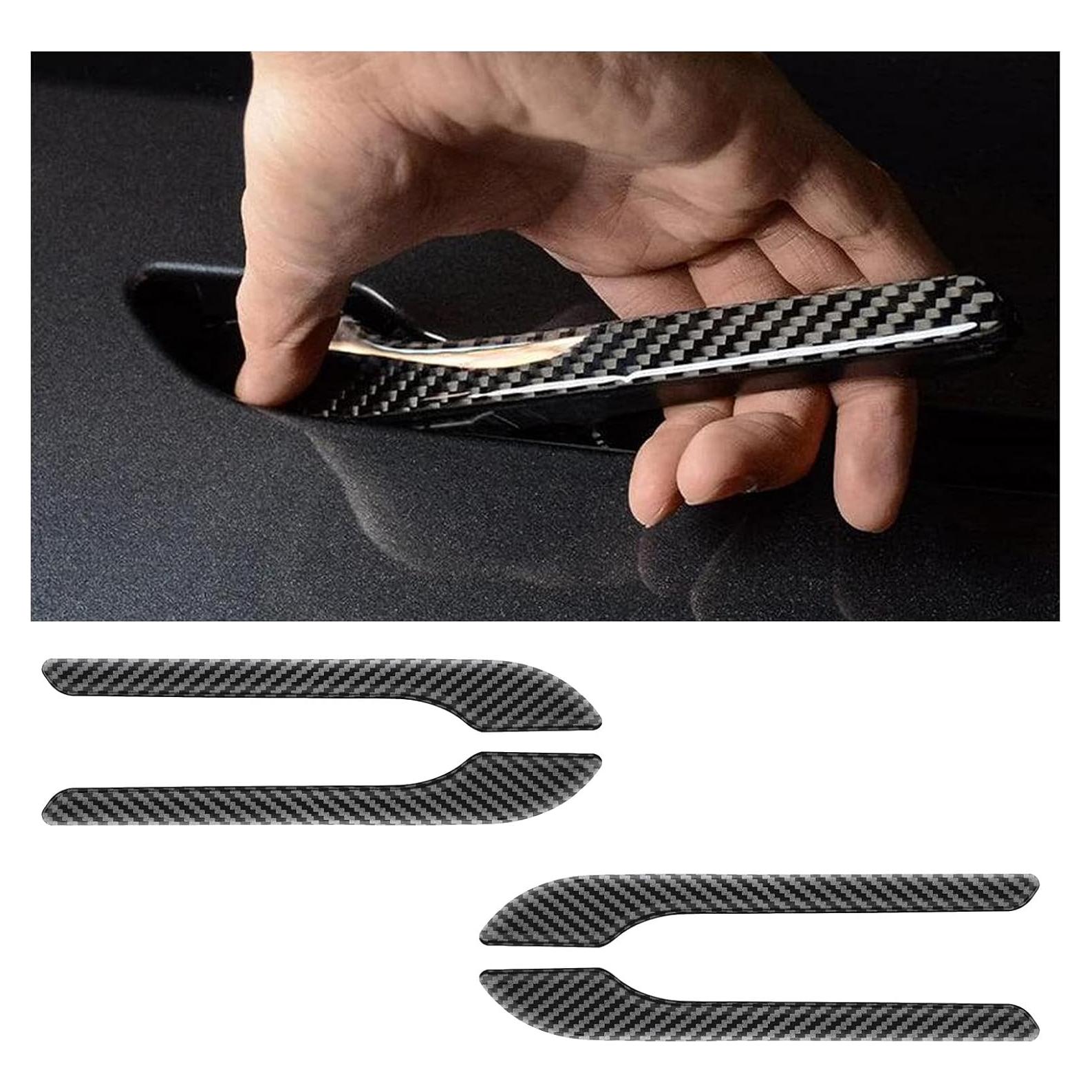 Cubiertas para Manijas de Puerta Tesla Model 3/Y 2017-2025 Fibra de Carbono