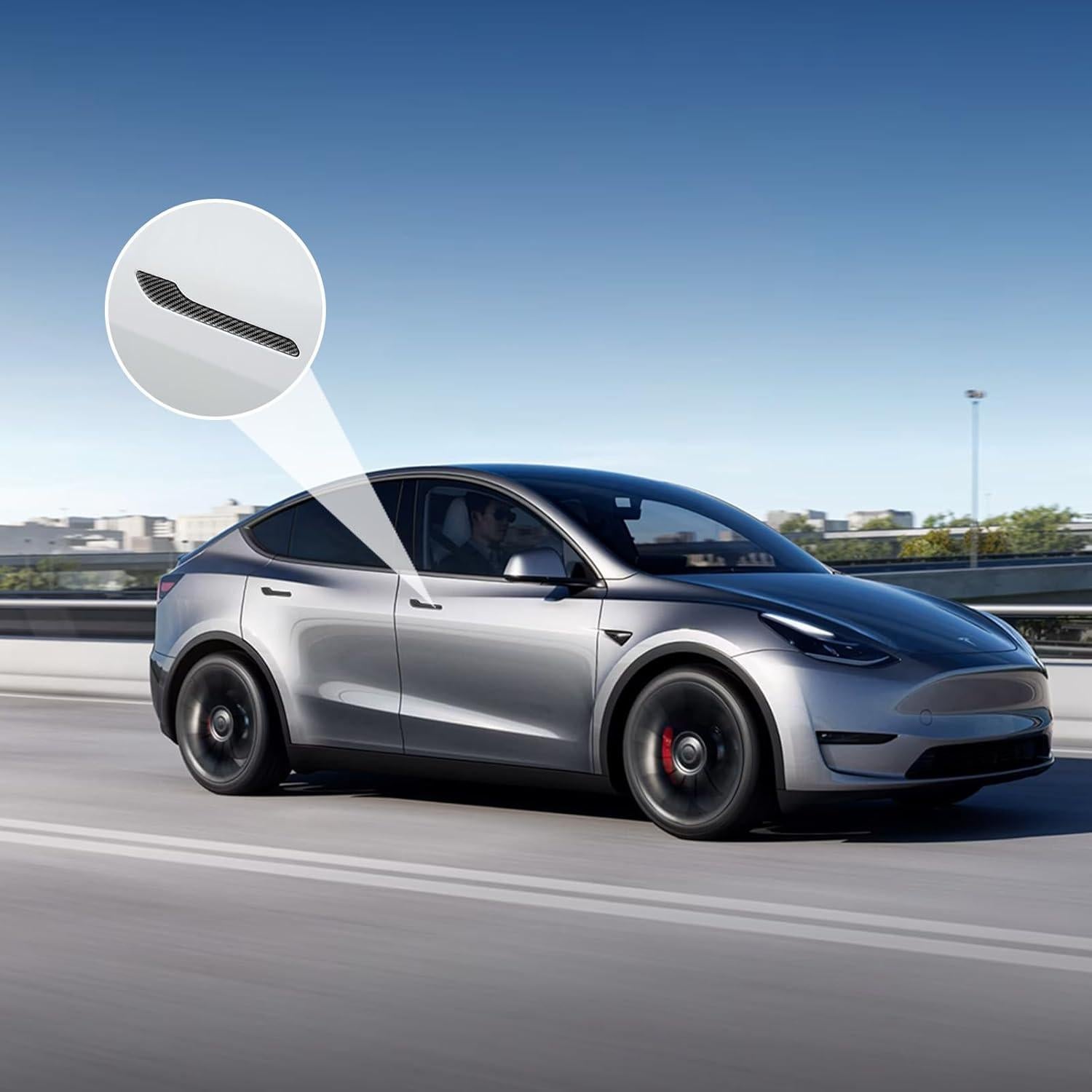 Cubiertas para Manijas de Puerta Tesla Model 3/Y 2017-2025 Fibra de Carbono