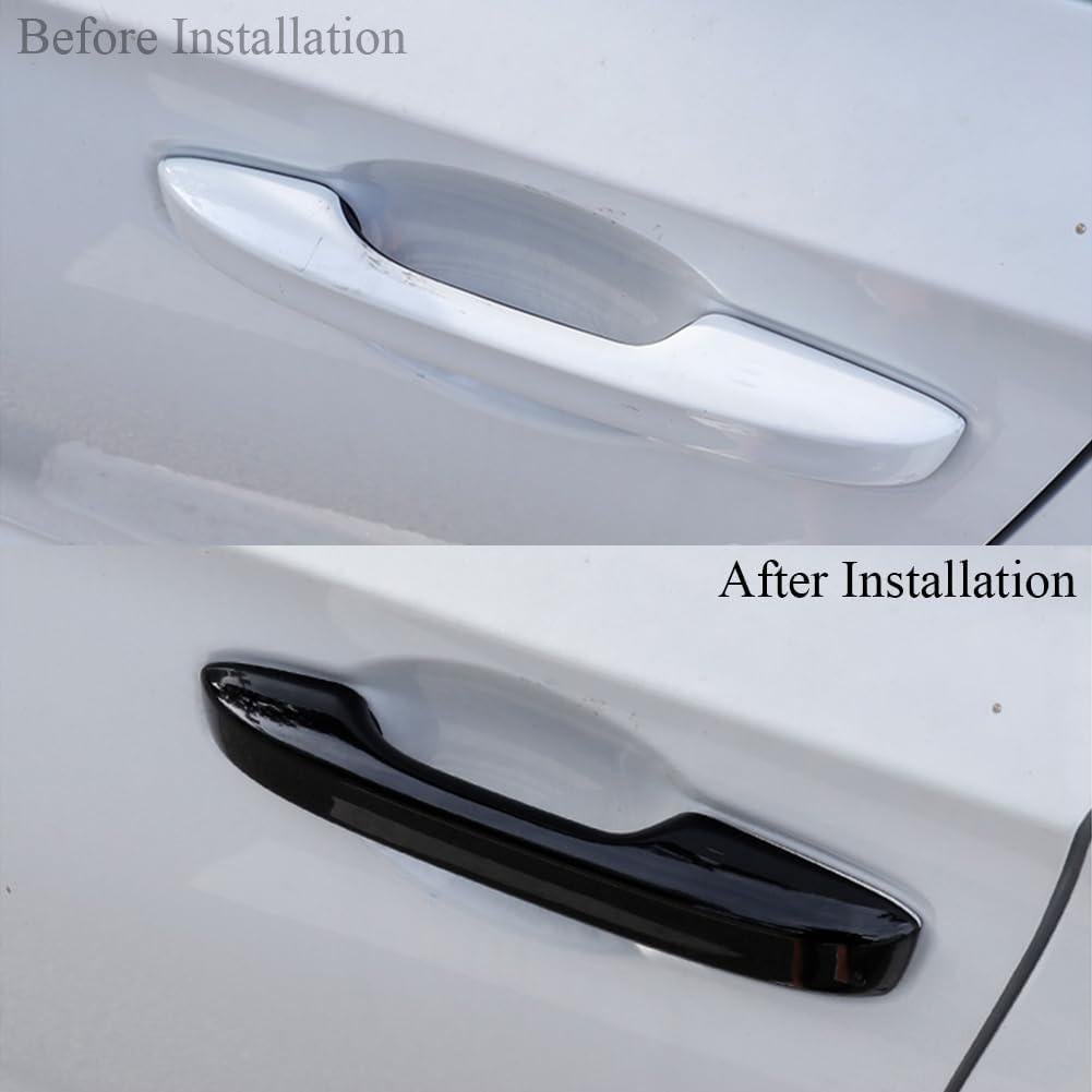 Protector de Manija de Puerta Auto Zacxoxsr Negro Brillante