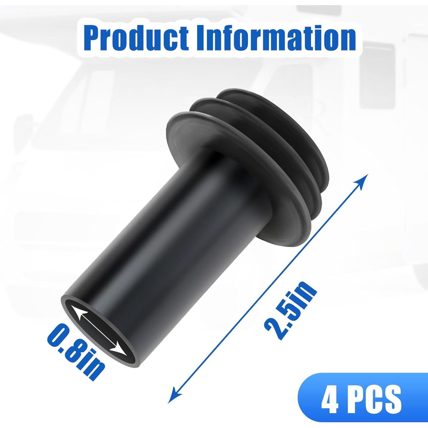 Tapas de desagüe para RV Acostop - 4 piezas, 6.35 cm